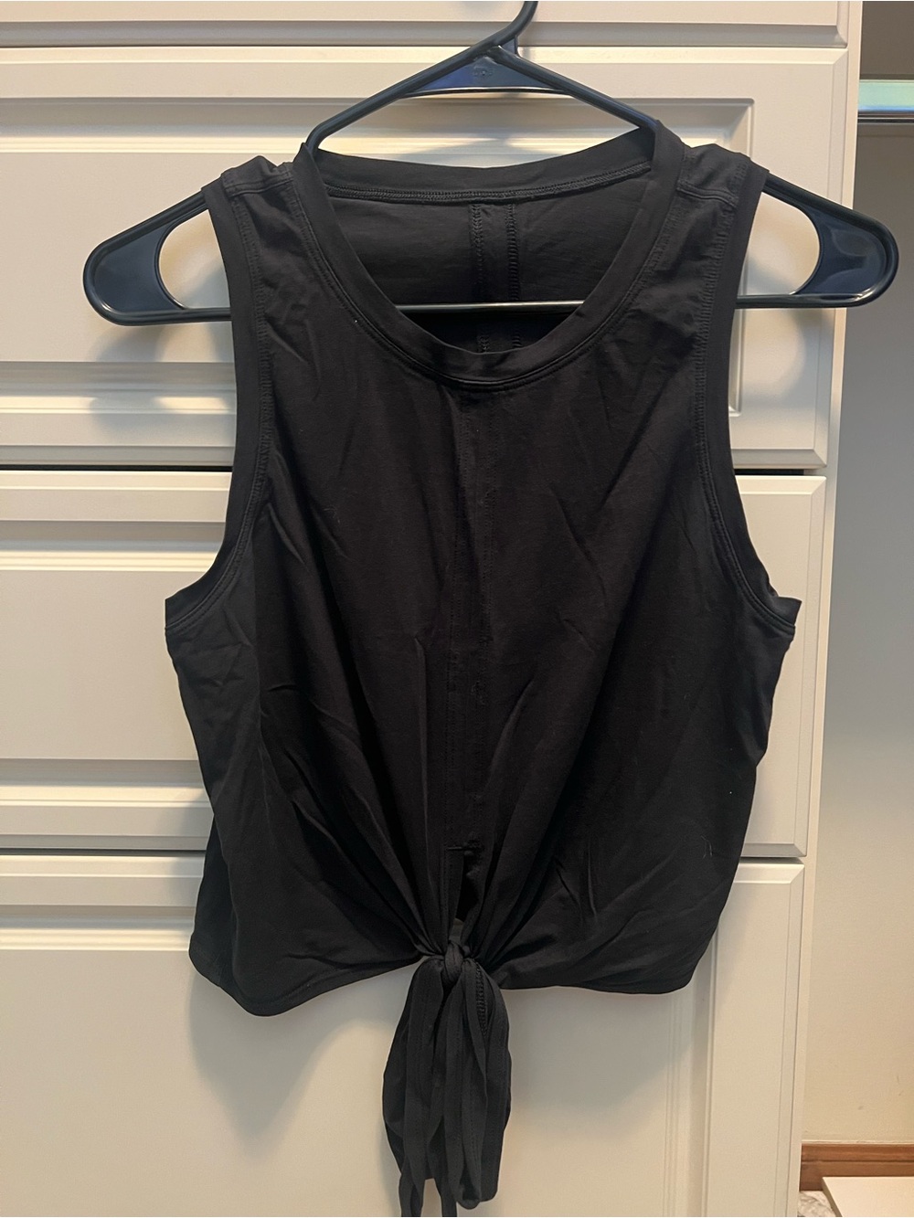 lululemon athletica Black Tie-Front Tank